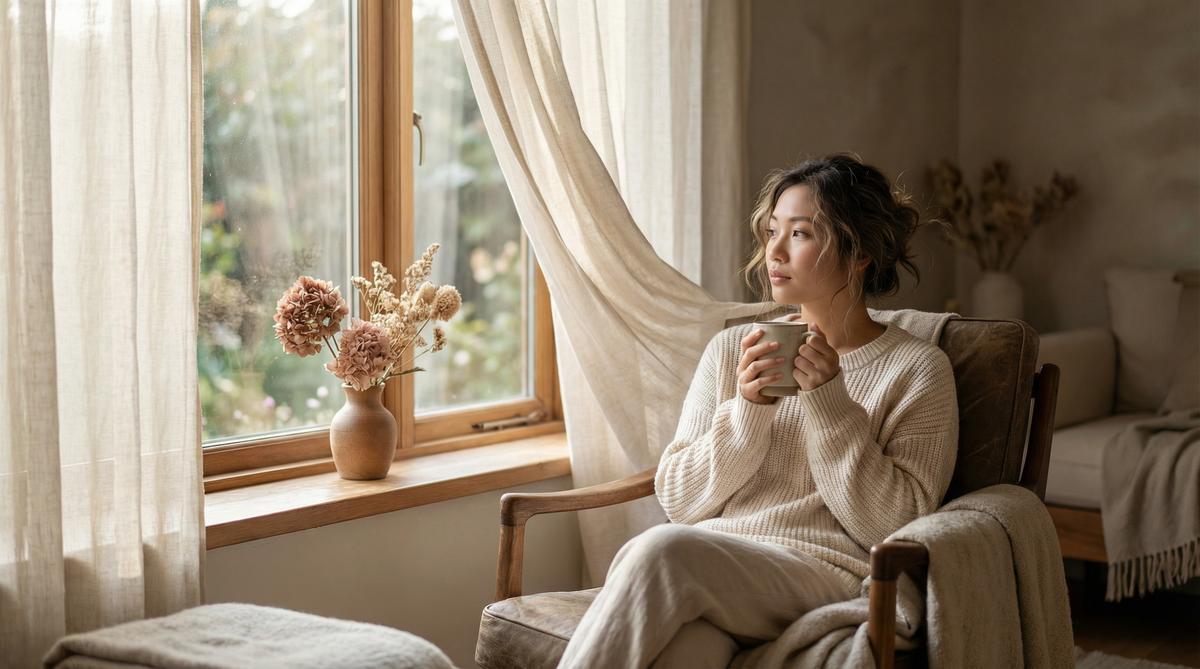 蘑菇视频品牌形象，女性疗愈生活场景，www.kx47r8sy.cn